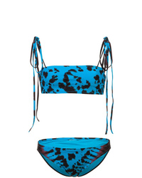 Top bikini effetto tie-dye blu di Proenza Schouler