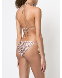 Top bikini leopardato beige di Zimmermann