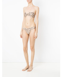 Top bikini leopardato marrone chiaro di Amir Slama