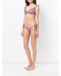 Top bikini leopardato multicolore di Emmanuela Swimwear