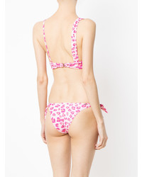 Top bikini leopardato rosa di Amir Slama