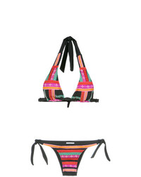 Top bikini ricamato multicolore di Amir Slama