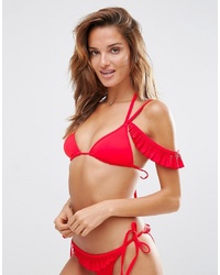 Top bikini rosso di ASOS DESIGN