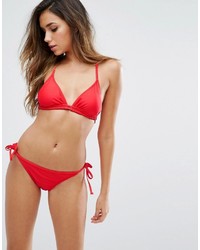 Top bikini rosso di Boohoo