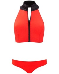 Top bikini rosso di Lisa Marie Fernandez
