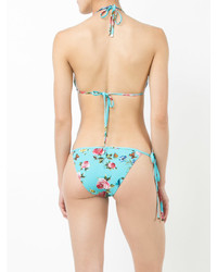 Top bikini stampato acqua di Dolce & Gabbana
