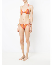 Top bikini stampato arancione di Amir Slama