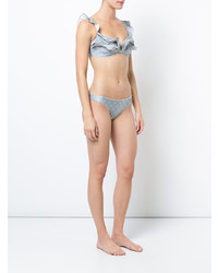 Top bikini stampato azzurro di Zimmermann