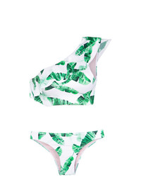 Top bikini stampato bianco e verde di BRIGITTE