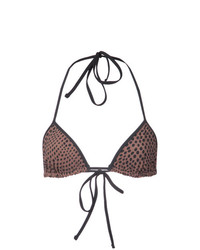 Top bikini stampato marrone scuro di Dvf Diane Von Furstenberg