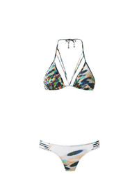 Top bikini stampato multicolore di Amir Slama