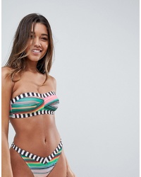 Top bikini stampato multicolore di ASOS DESIGN