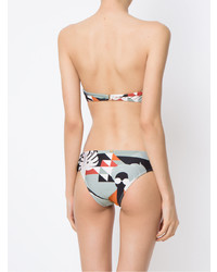Top bikini stampato multicolore di Adriana Degreas