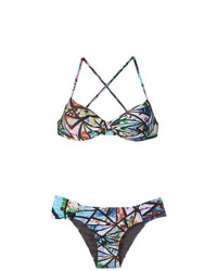 Top bikini stampato multicolore di Lygia & Nanny
