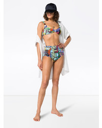 Top bikini stampato multicolore di Ellie Rassia