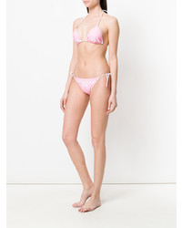 Top bikini stampato rosa di Gcds