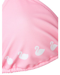 Top bikini stampato rosa di Gcds