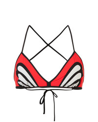 Top bikini stampato rosso di Morgan Lane