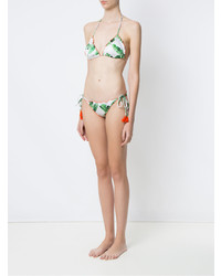 Top bikini stampato verde menta di BRIGITTE