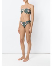 Top bikini stampato verde scuro di BRIGITTE