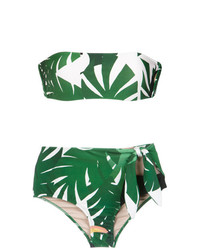 Top bikini stampato verde di Adriana Degreas