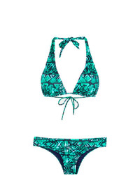Top bikini stampato verde di BRIGITTE