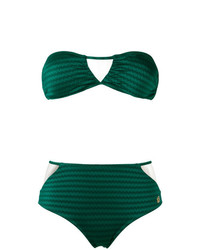 Top bikini stampato verde di BRIGITTE