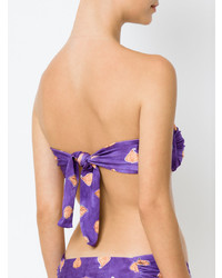 Top bikini stampato viola di Sissa