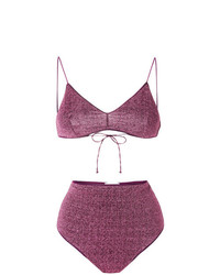 Top bikini viola melanzana di Oseree