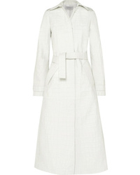 Trench in pelle bianco
