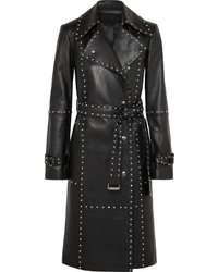 Trench in pelle nero di Helmut Lang