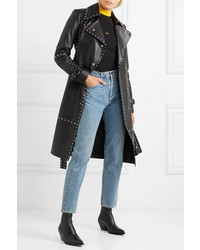 Trench in pelle nero di Helmut Lang
