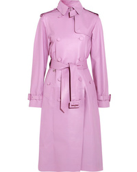 Trench in pelle rosa
