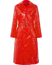 Trench in pelle rosso