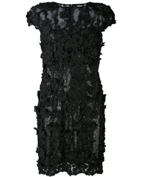 Vestito a fiori nero di Talbot Runhof
