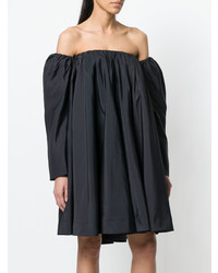 Vestito a trapezio a pieghe nero di Calvin Klein 205W39nyc