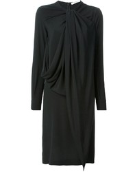 Vestito a trapezio di seta nero di Givenchy