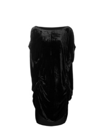 Vestito a trapezio di velluto nero di Paula Knorr