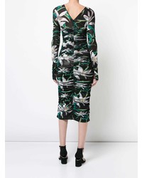 Vestito a tubino a fiori verde scuro di Dvf Diane Von Furstenberg