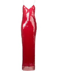 Vestito a tubino con paillettes rosso di Stella McCartney