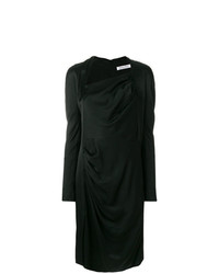 Vestito a tubino di raso nero di Christian Dior Vintage