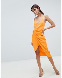 Vestito a tubino di seta arancione di ASOS DESIGN