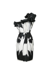 Vestito a tubino stampato bianco e nero di Isabel Sanchis