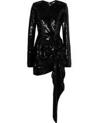 Vestito aderente con paillettes nero di 16Arlington
