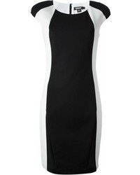 Vestito aderente nero e bianco di DKNY