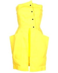 Vestito casual di seta giallo