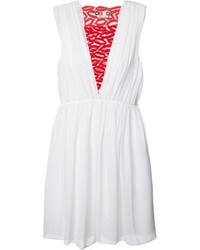 Vestito casual ricamato bianco e rosso di MSGM