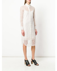Vestito chemisier a fiori bianco di Thom Browne