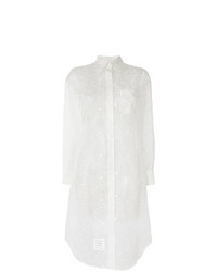 Vestito chemisier a fiori bianco di Thom Browne