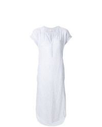 Vestito chemisier a righe verticali bianco di Xirena
